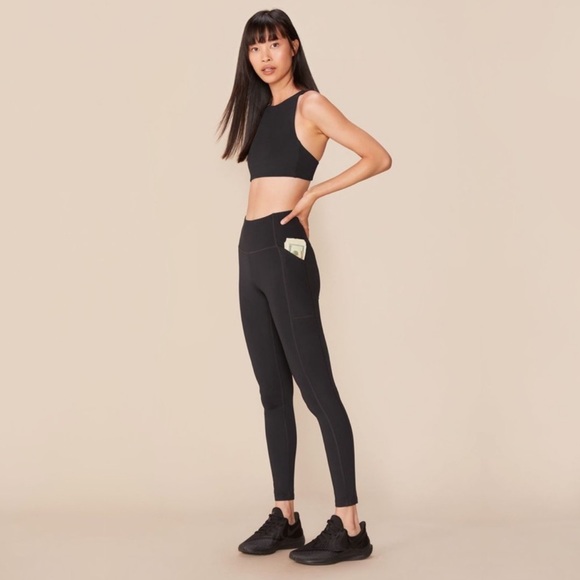 GIRLFRIEND COLLECTIVE black high waisted Compressive Pocket leggings S - Picture 2 of 12